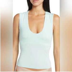 Free People Intimately Second Skin Cami Tank Aqua Jade size Small